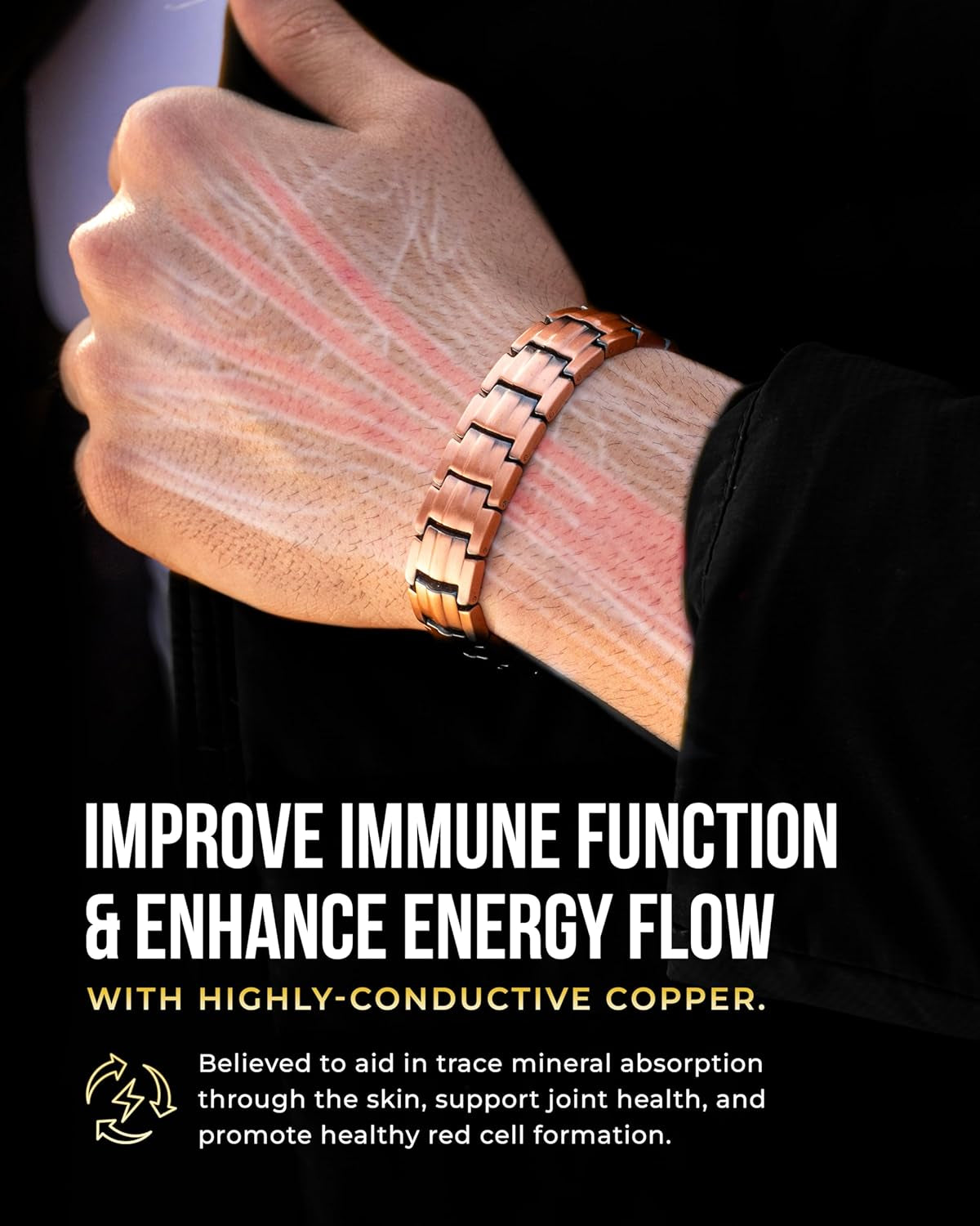 Ellipse Copper Magnetic Bracelet