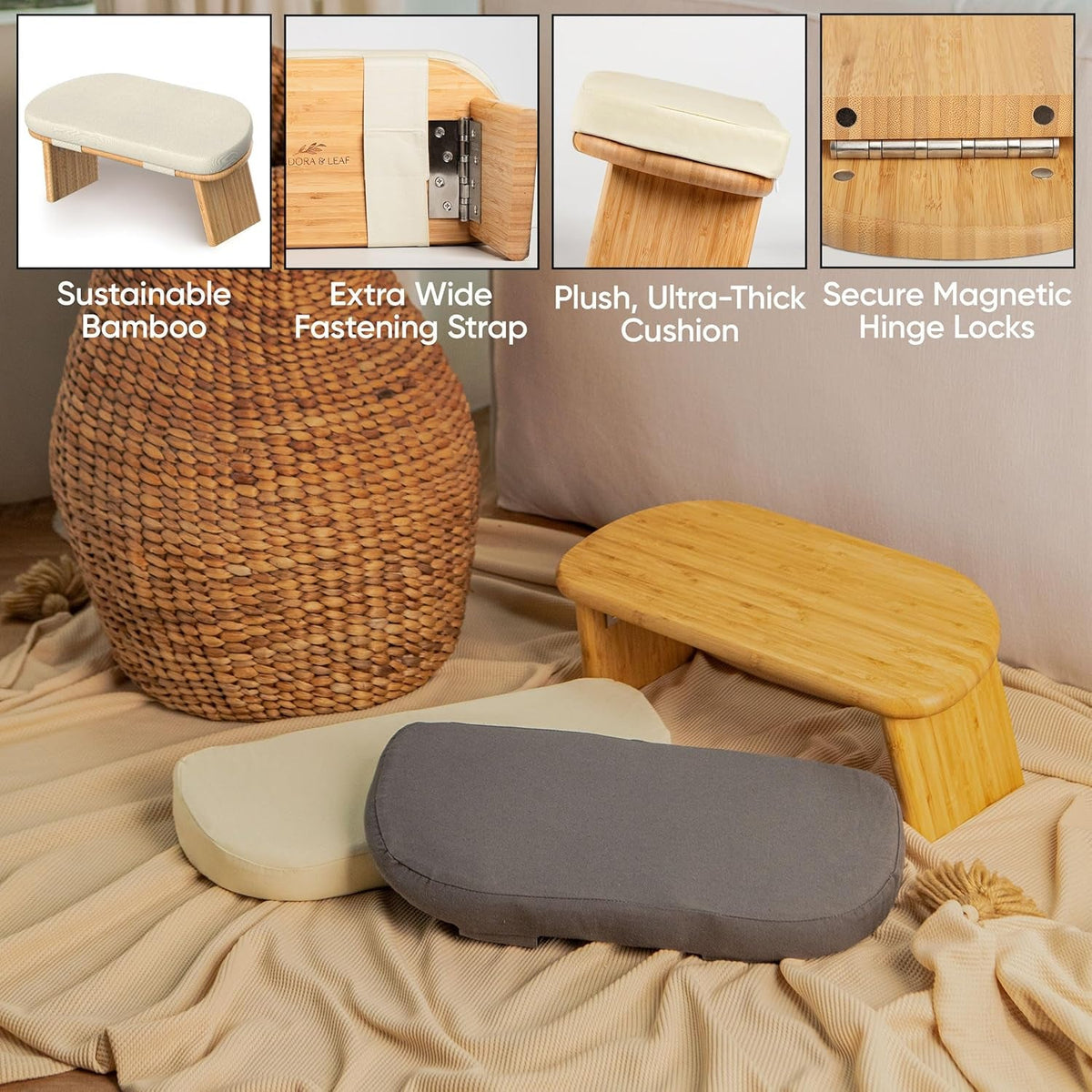 Portable Bamboo Meditation Bench