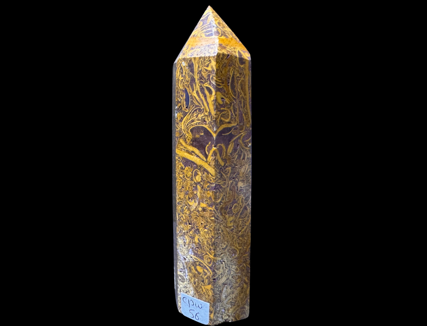Golden Silk Jade Crystal Tower – Polished Obelisk Point