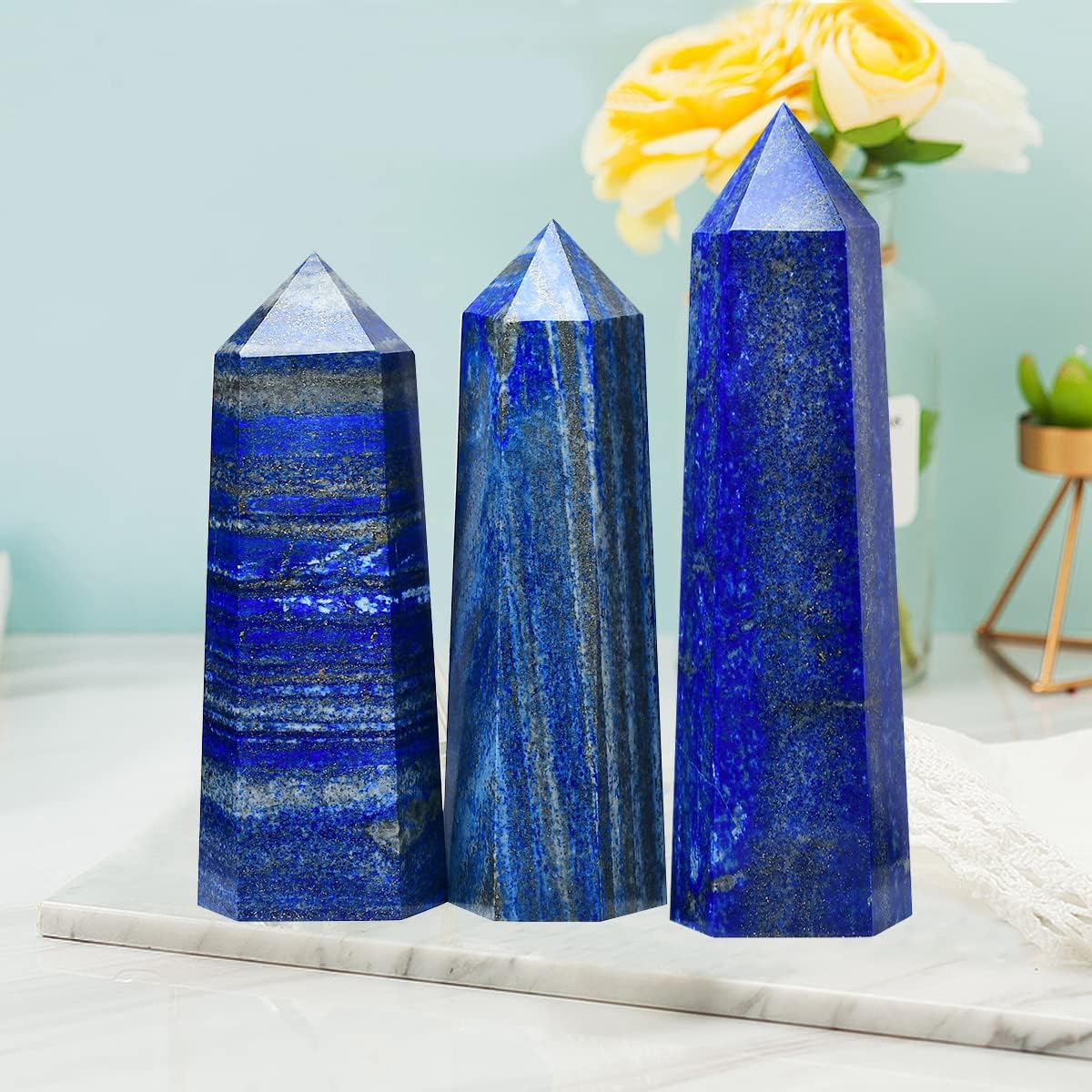 Natural Lapis Lazuli Crystal Tower – Polished Obelisk Point