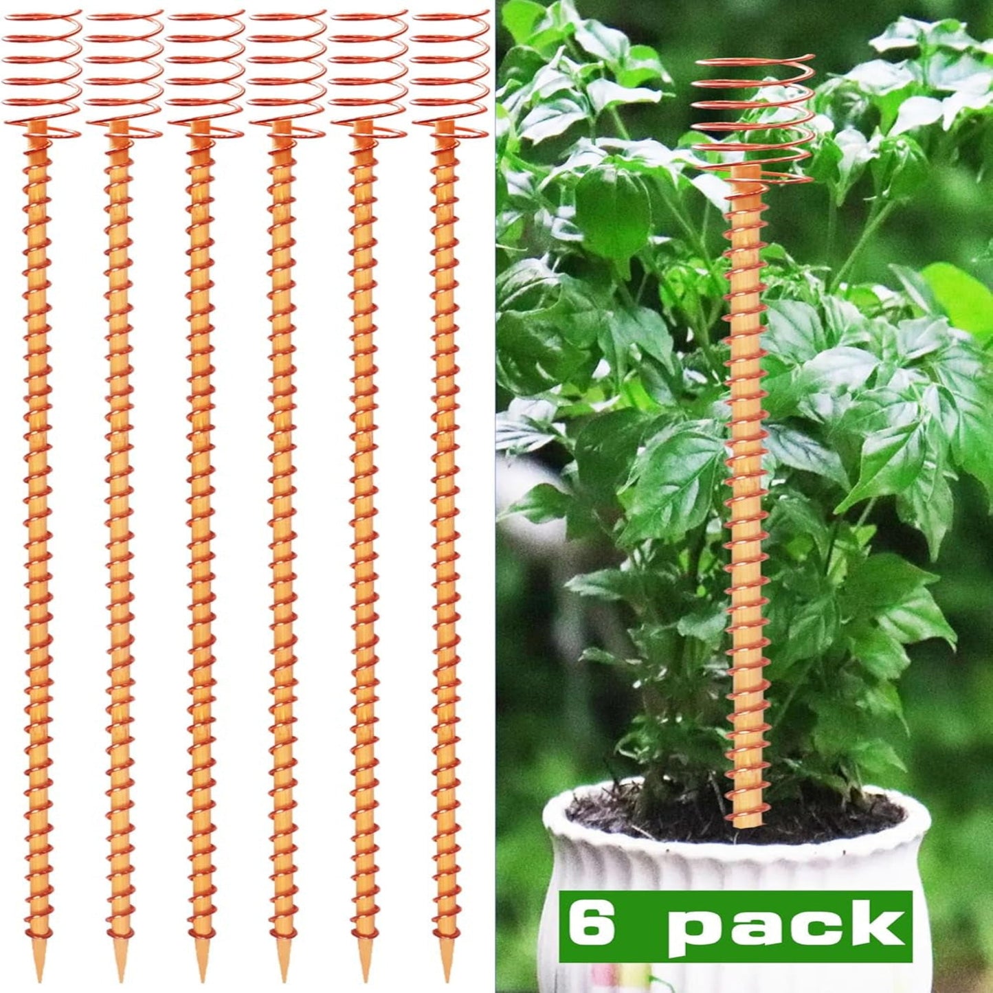 Electroculture Copper Gardening Antennas – Plant Energy Stakes (13 inch)