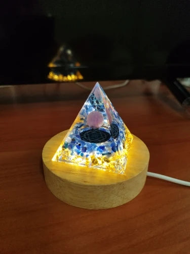 Orgonite Pyramid - Base Light | Illuminate Your Space