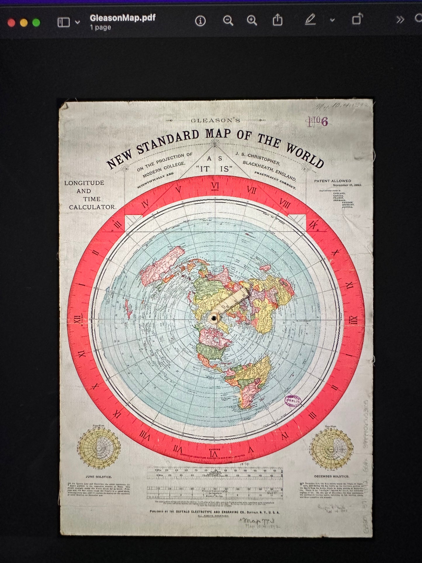 Flat Earth Poster (Gleason Map) | Explore Wisdom