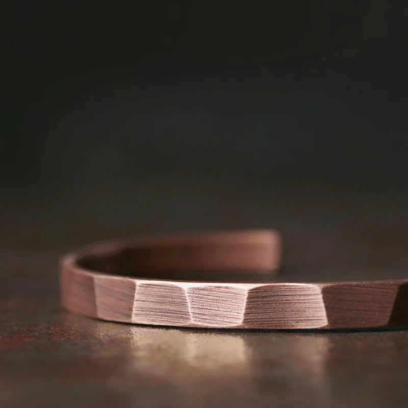Handcrafted Rustic Copper Cuff Bracelet