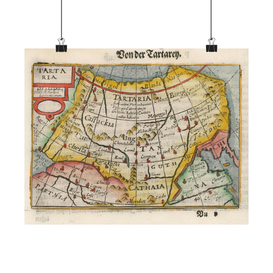 Map of Tartaria by Bertius, 16th–17th centuries - THE WHITE RABBIT SHOP