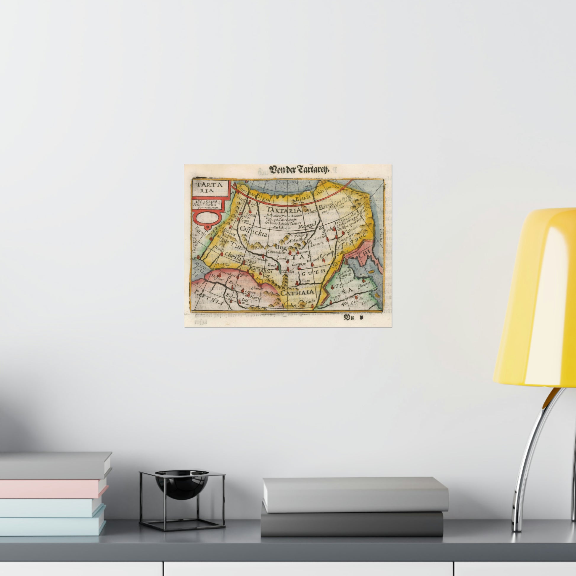 Map of Tartaria by Bertius, 16th–17th centuries - THE WHITE RABBIT SHOP