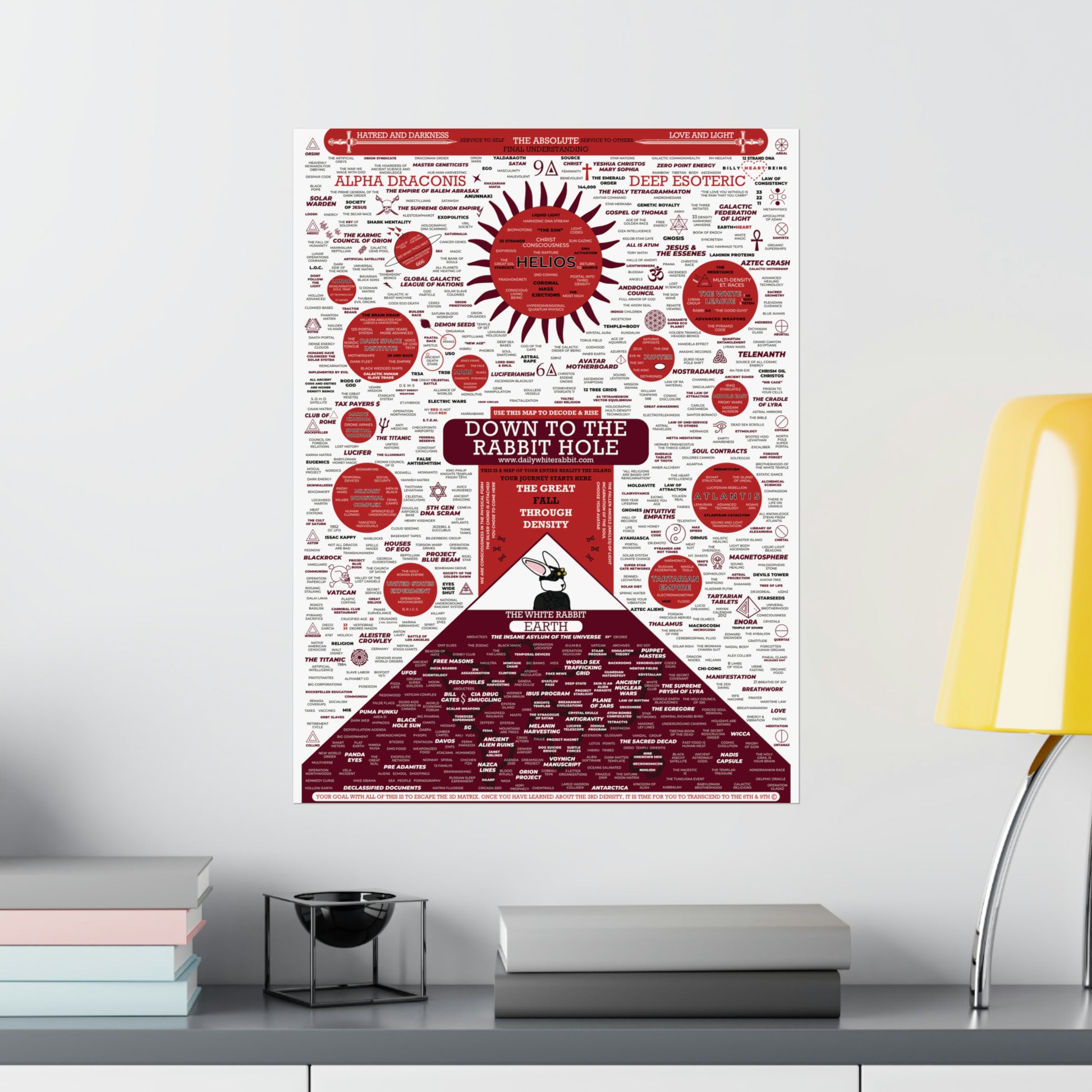 'Down to the Rabbit Hole' - Poster | THE WHITE RABBIT SHOP