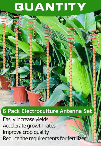 Electroculture Copper Gardening Antennas – Plant Energy Stakes (13 inch)
