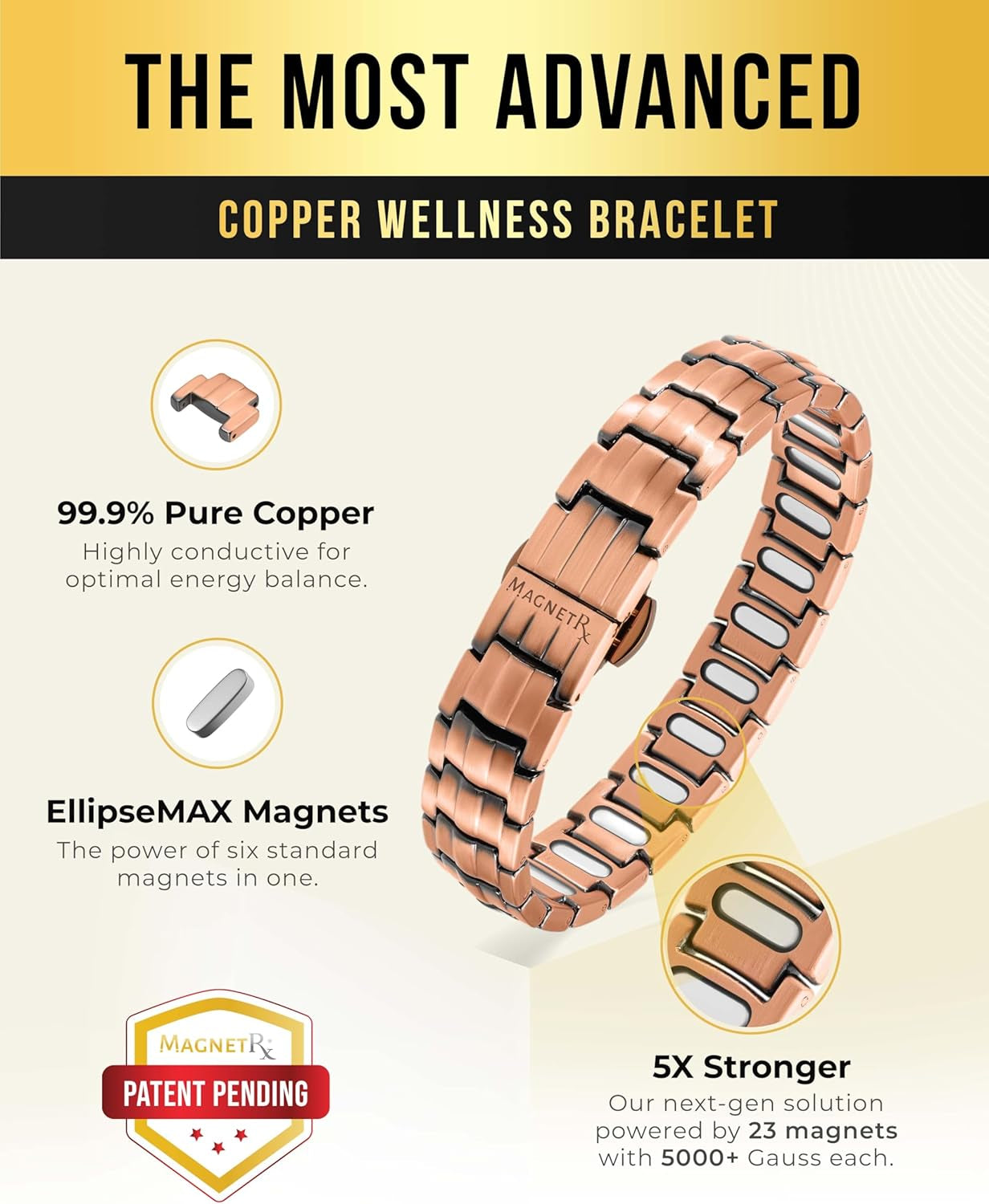 Ellipse Copper Magnetic Bracelet