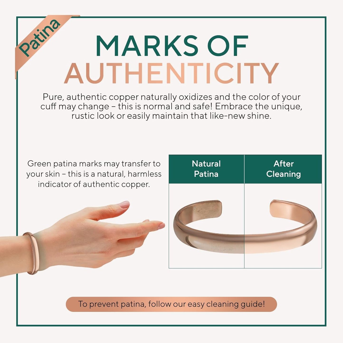 Handmade Pure Copper Cuff Bracelet