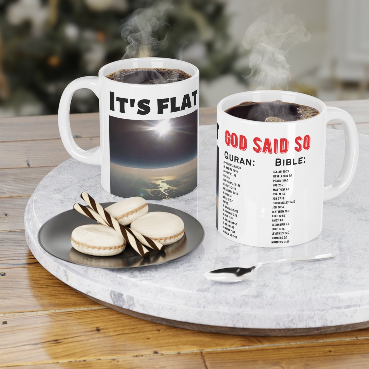 Flat Earth Mug - THE WHITE RABBIT SHOP