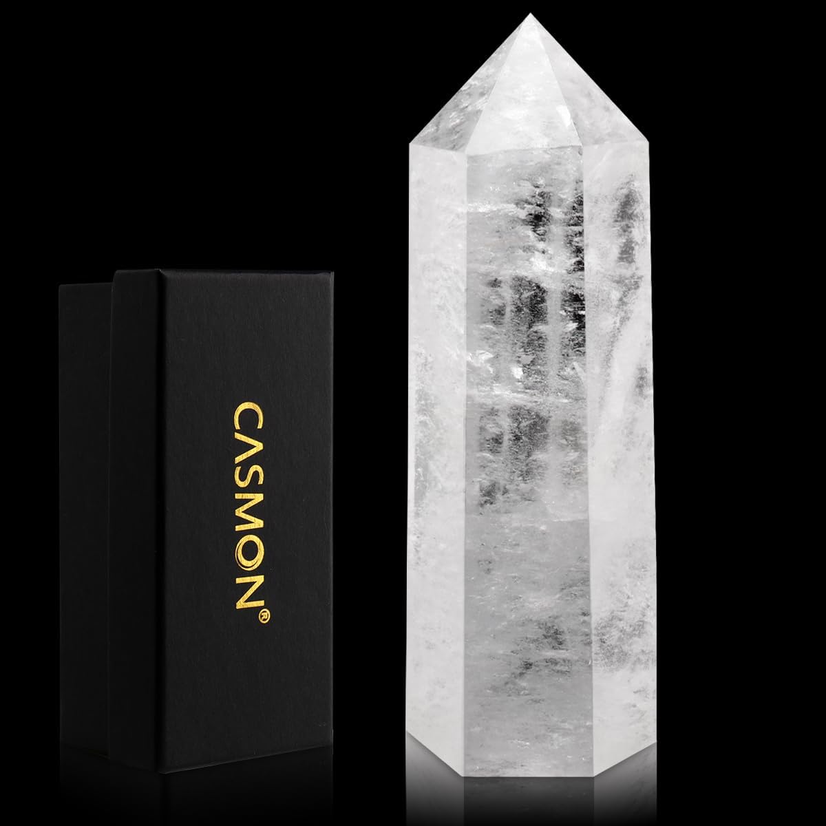 Large Clear Quartz Crystal Tower – Polished Obelisk Point