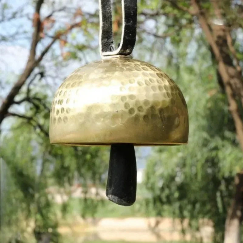 Handmade Brass Meditation Bell & Natural Horn Wind Chime
