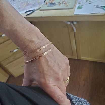 Handcrafted Hammered Copper Bangle