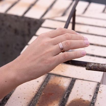 Handcrafted Pure Copper Hammered Ring