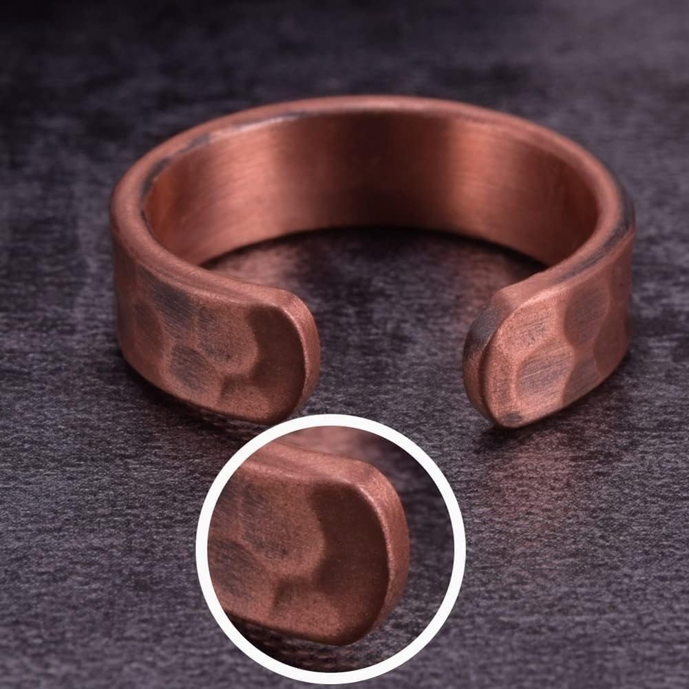 Handcrafted Pure Copper Hammered Ring