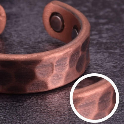 Handcrafted Pure Copper Hammered Ring