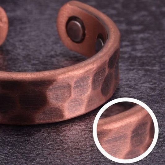 Handcrafted Pure Copper Hammered Ring