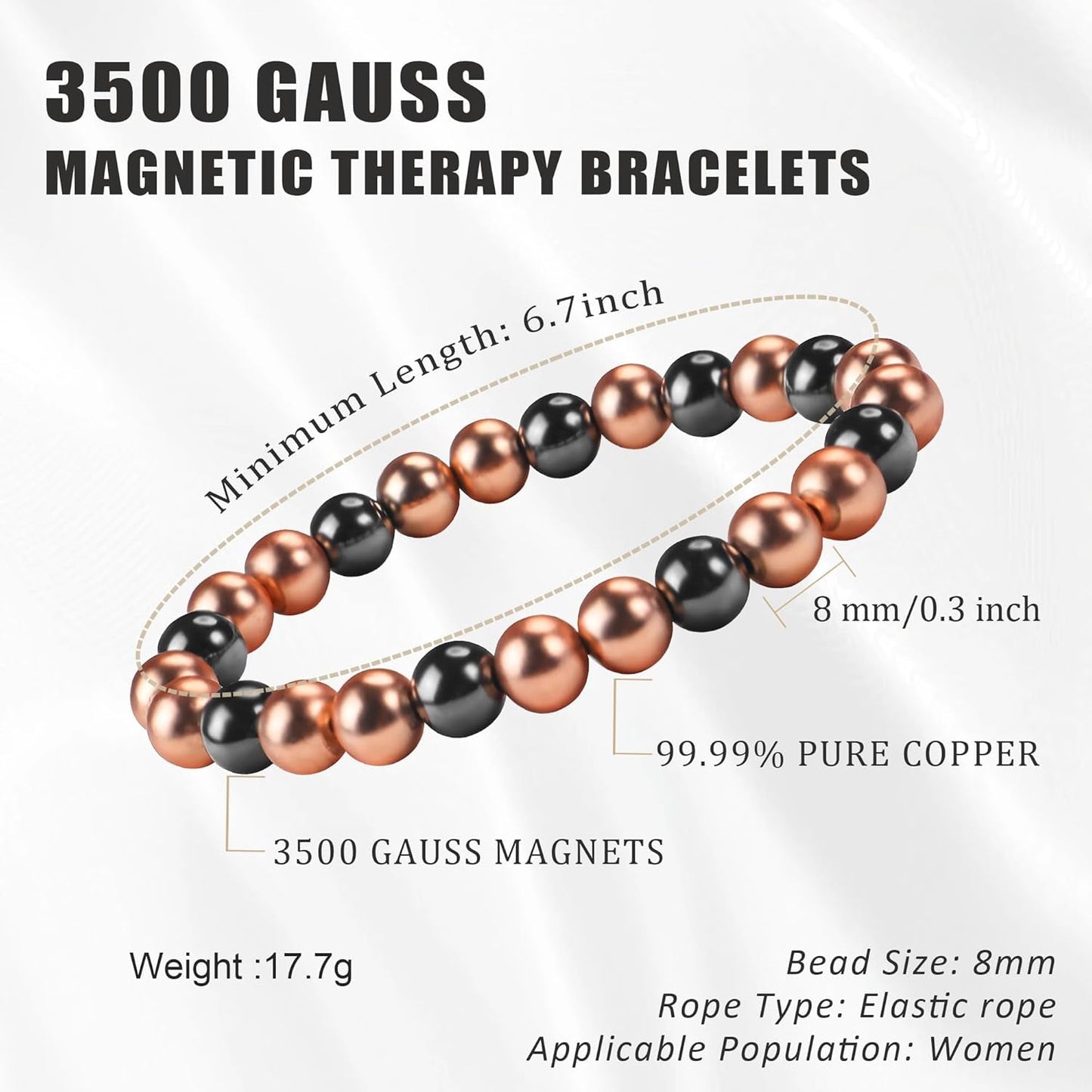 Handcrafted Pure Copper Magnetic Bracelet