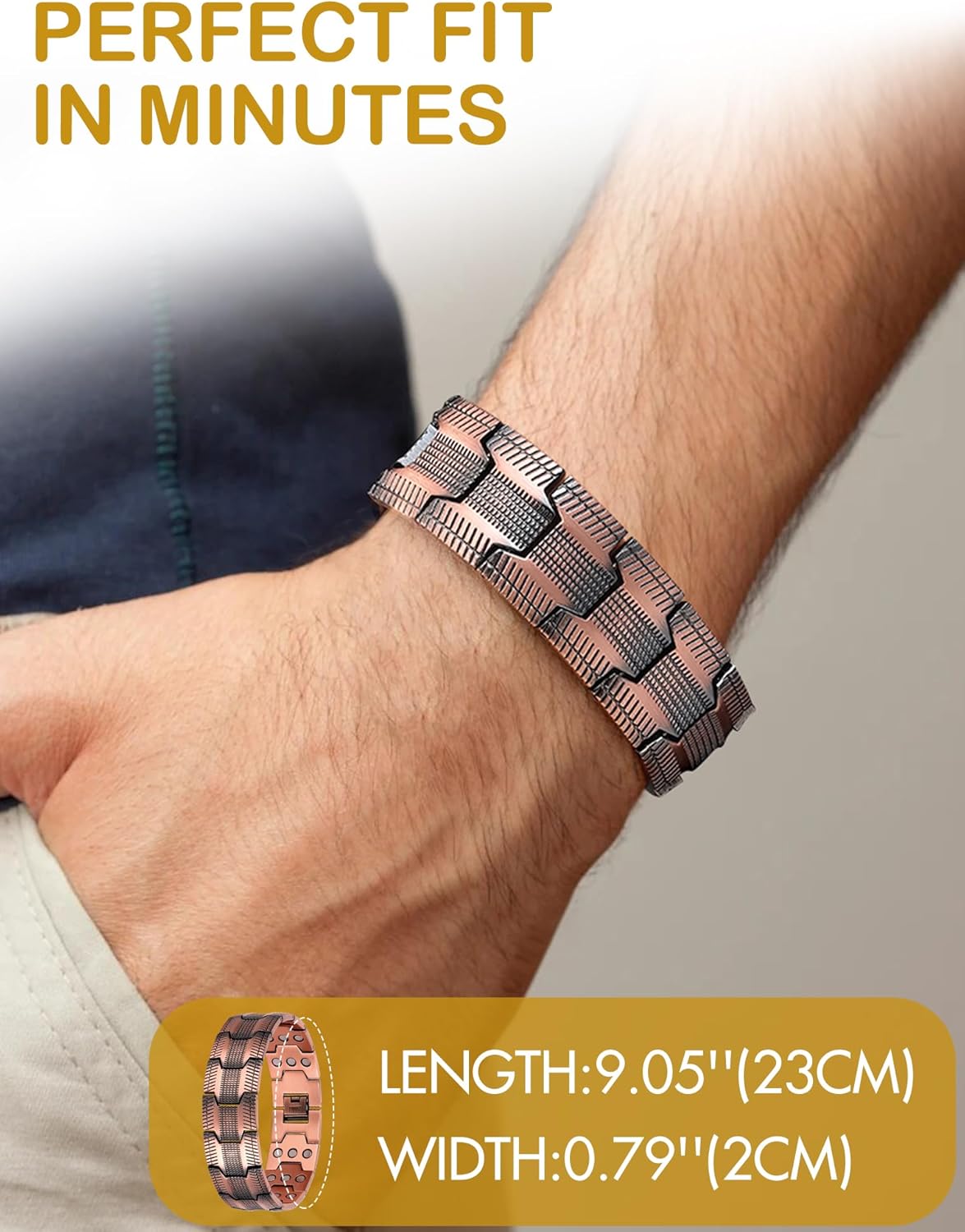 99.99% Pure Copper Magnetic Bracelet