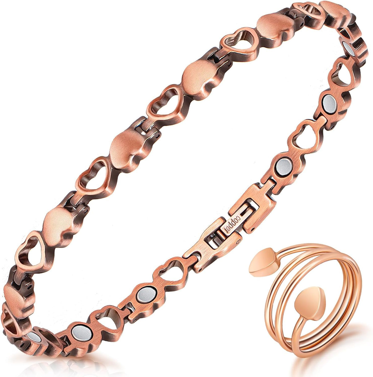 Pure Copper Heart Anklet