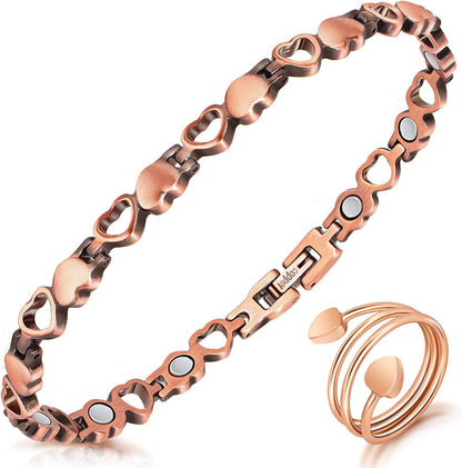 Pure Copper Heart Anklet