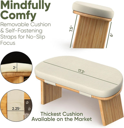 Portable Bamboo Meditation Bench
