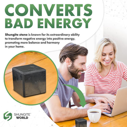 Authentic Shungite Cube – Natural Polished Stone Cube