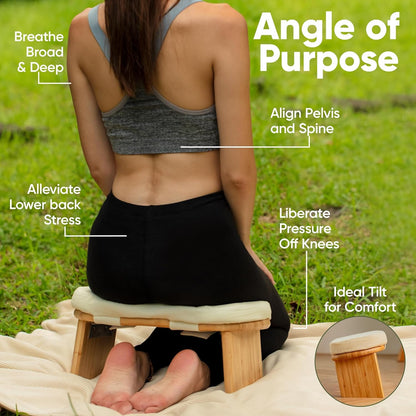 Portable Bamboo Meditation Bench