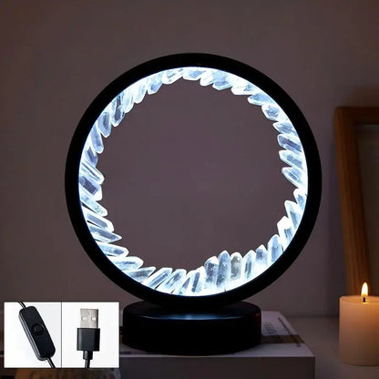 Natural Amethyst Crystal LED Lamp