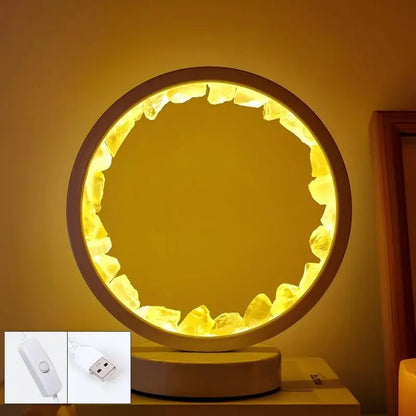 Natural Amethyst Crystal LED Lamp