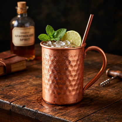 Handcrafted Hammered Pure Copper Mug