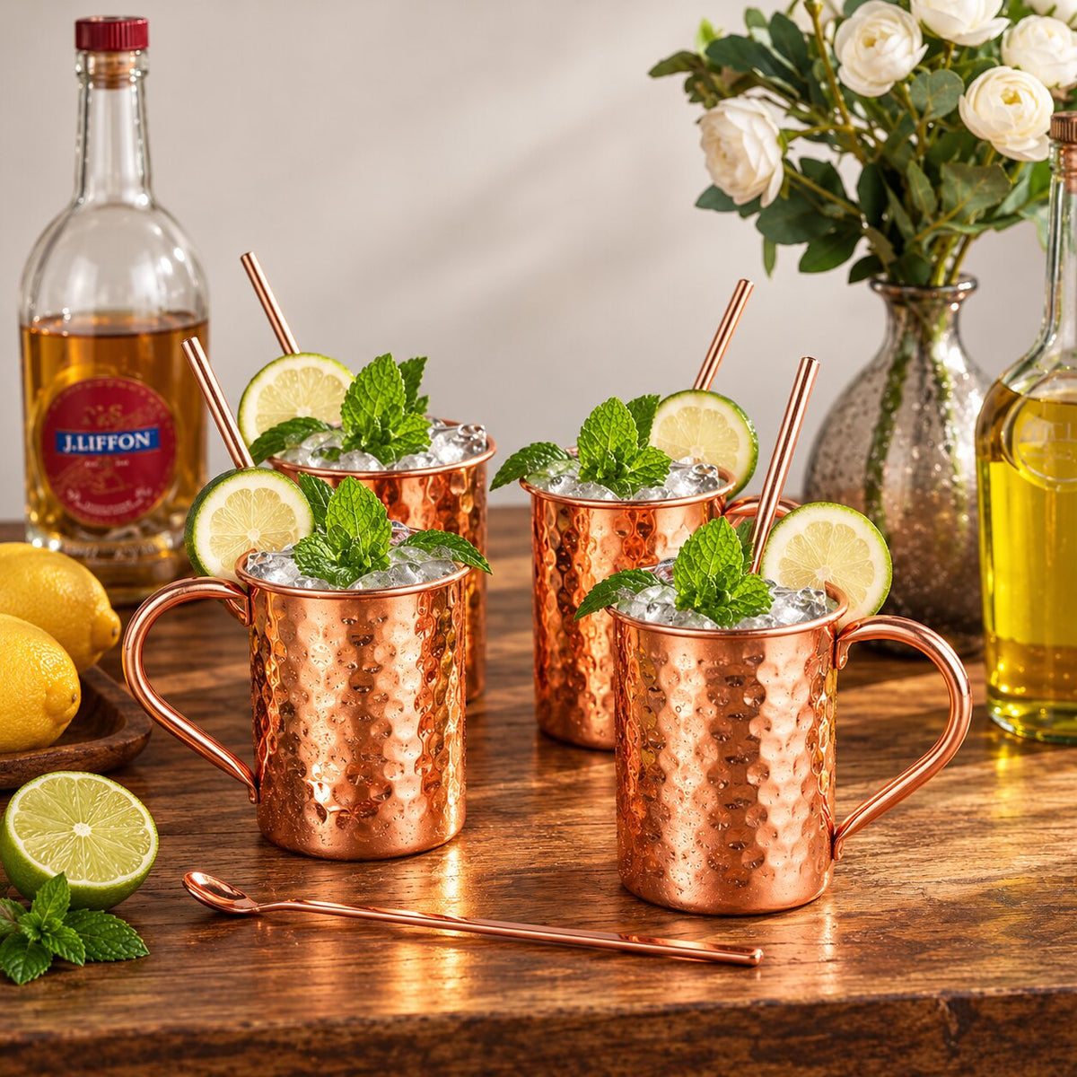 Handcrafted Hammered Pure Copper Mug