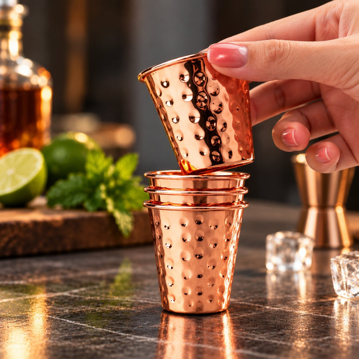Vintage Copper Shot Cup