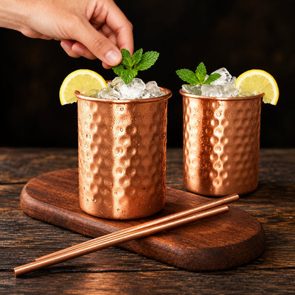 Handcrafted Hammered Pure Copper Mug