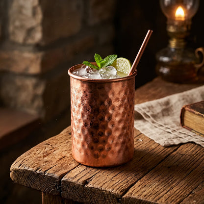Handcrafted Hammered Pure Copper Mug