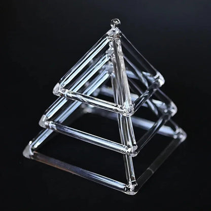 Premium Quartz Crystal Singing Bowl Pyramid