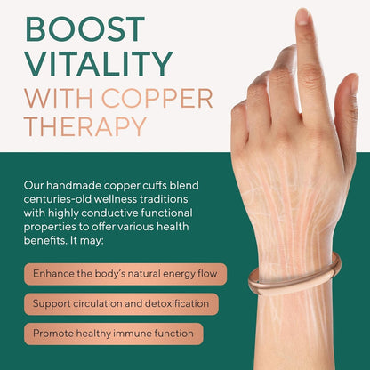 Handmade Pure Copper Cuff Bracelet