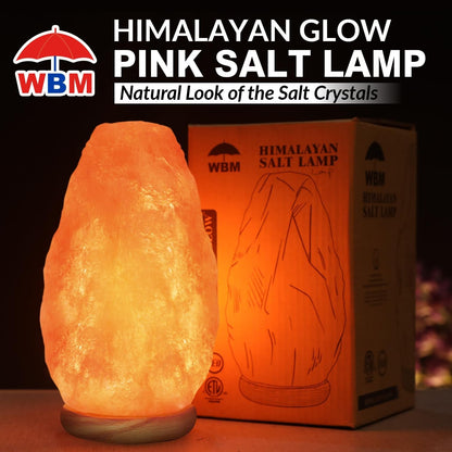 Natural Himalayan Salt Crystal Lamp with Touch Dimmer