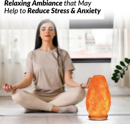 Natural Himalayan Salt Crystal Lamp with Touch Dimmer