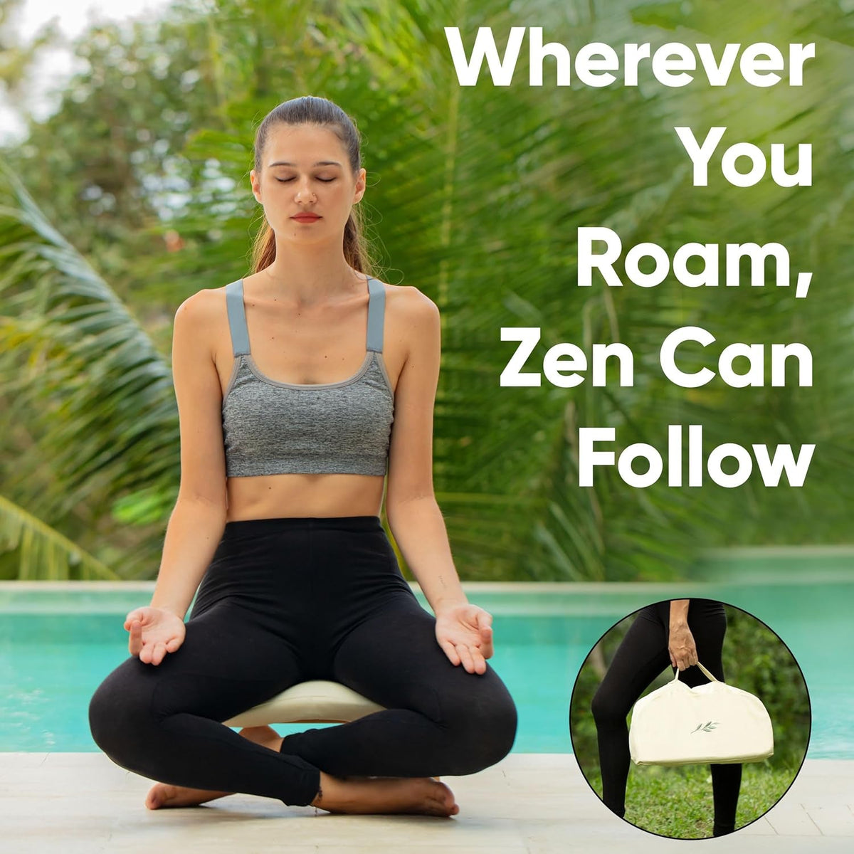 Portable Bamboo Meditation Bench