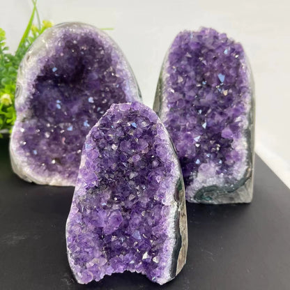 Natural Uruguay Amethyst Crystal Cluster – Raw Amethyst Geode Specimen