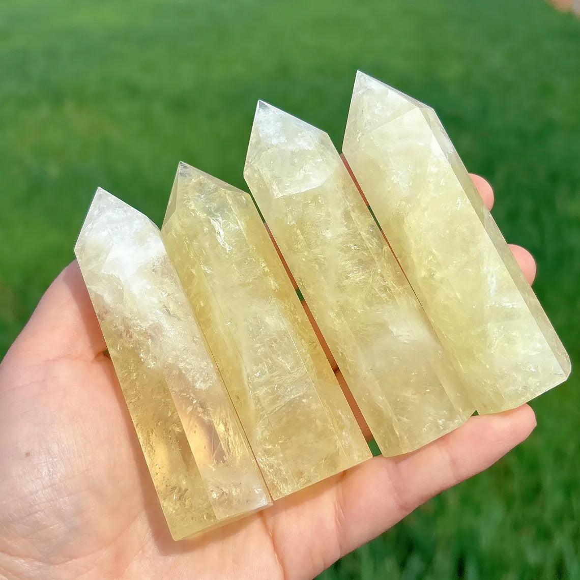 Natural Citrine Crystal Tower – Polished Obelisk Point