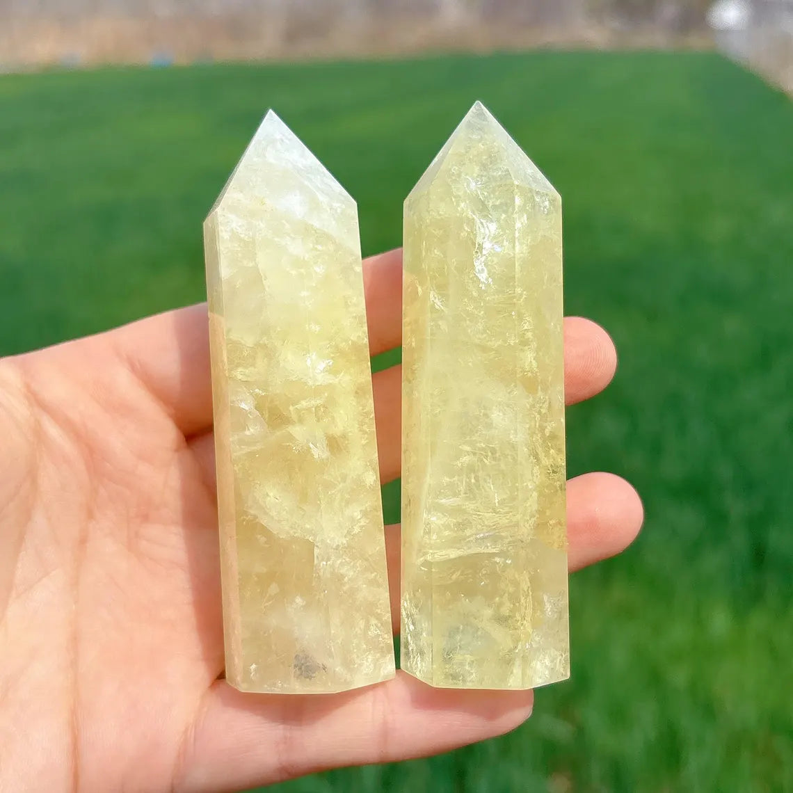 Natural Citrine Crystal Tower – Polished Obelisk Point