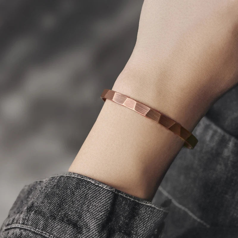 Handcrafted Rustic Copper Cuff Bracelet