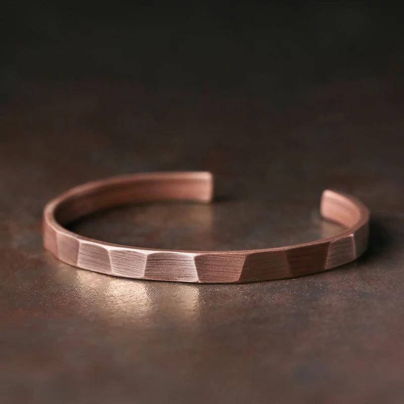 Handcrafted Rustic Copper Cuff Bracelet